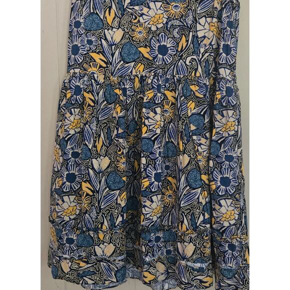 Evereve Caslon Print Ruffle Shoulder Dress Size Small - Picture 3 of 9